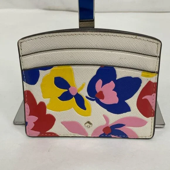 kate spade Spencer Summer Flower Embossed Cardholder with COA - Picture 3 of 9